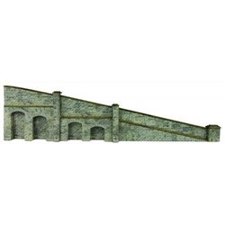 N scale tapered retaining wall in stone