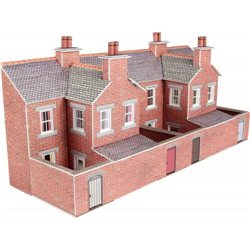 Low Relief Terraced House Backs Red Brick