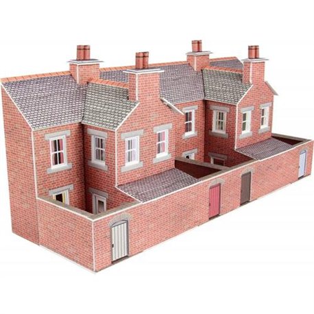 Low Relief Terraced House Backs Red Brick