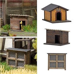 Rabbit Hutch & Two Dog Houses