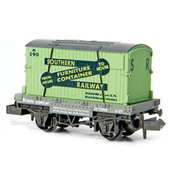 Conflat Wagon With Container Furniture Removals SR