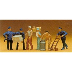 Delivery Men (6) with Loads Standard Figure Set