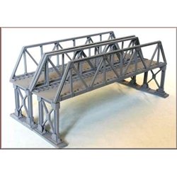 Truss Girder Overbridge Double Track Metal Supports