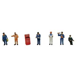 N Scale (1/148 - 1/160) Traction Maintenance Depot Workers(6) Six Men by Graham Farish