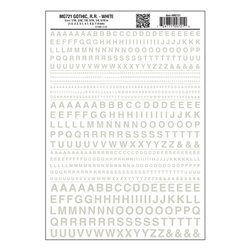 Gothic RR White - Dry Transfer Decals