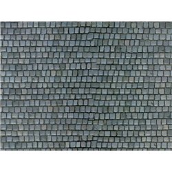 Cobblestone road surface embossed card sheet