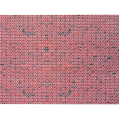N Embossed card red brick sheet 250x125mm