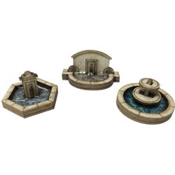 N Scale Stone Fountain Set Mini Kit