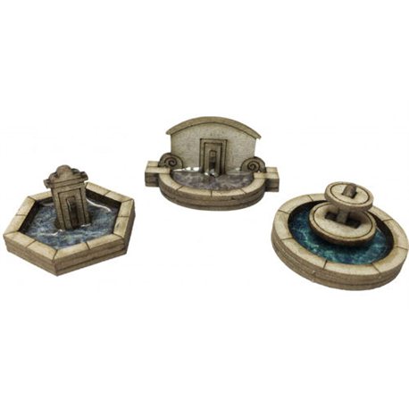 N Scale Stone Fountain Set Mini Kit