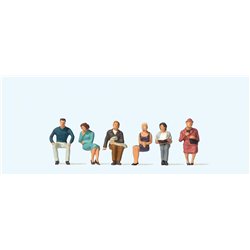 Seated People (6) British OO Scale Figure Set