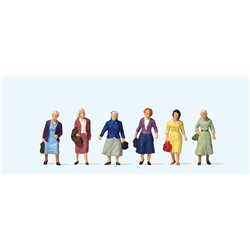 Female Travellers (6) British OO Scale Figure Set