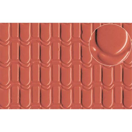 Plastic sheet pantile roof tile 7mm (large)