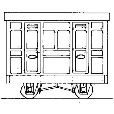 Freelance Panelled 4-Wheel 1st Class 2 Compartment Coach