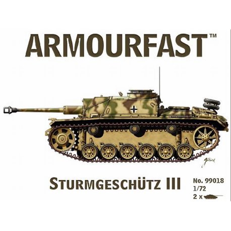 Sturmgeschutz/StuG.III (x2) 1/72 Tank plastic kit (DE)