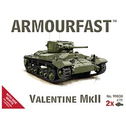 Valentine Mk.II (x2) 1/72 Tank plastic kit (UK)