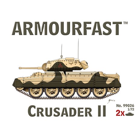 Crusader Mk.II (x2) 1/72 Tank plastic kit (UK)