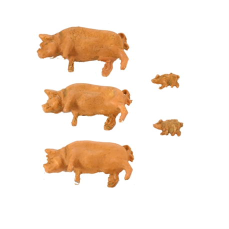Pack of 5 Pigs, 3 adults and 2 piglets