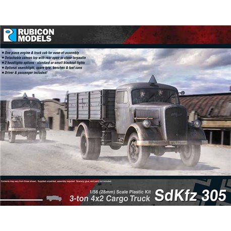 SdKfz 305 3-ton 4 x 2 Cargo Truck - Opal Blitz