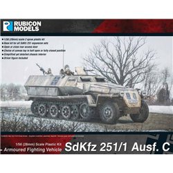 SdKfz 251/C Early Version German Half Track - 1:56 scale (28mm) Wargame Plastic Kit