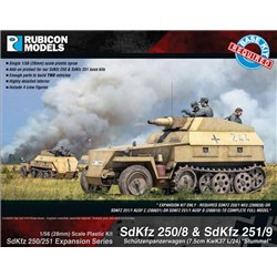 SdKfz 250/8 & 251/9 Expansion Set (Conversion Kit to create a Stummel gun carriage) - 1:56 scale (28mm) Wargame Plastic Kit