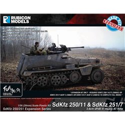 SdKfz 250/11 & 251/7 Expansion Set (Conversion Kit to create a tank hunter) - 1:56 scale (28mm) Wargame Plastic Kit