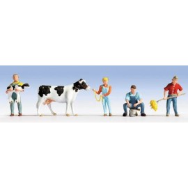 N Scale (1/148 - 1/160) Dairy Farmers(4) Four Men by Noch