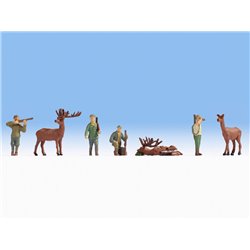 OO Scale Hunters (4) & Deer (3) by Noch