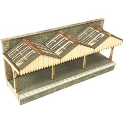 N Scale Wall Backed Platform Canopy
