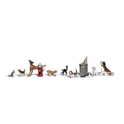 O Scale Dogs & Cats by Woodland scenics