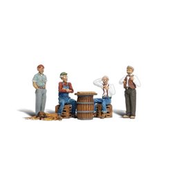 O Scale Checker Players(4) Four Men by Woodland scenics