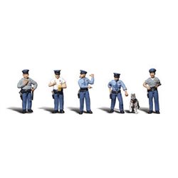 O Scale Policemen(5) Five Men by Woodland scenics