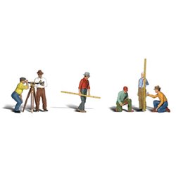 O Scale Surveyors(6) Six Men by Woodland scenics