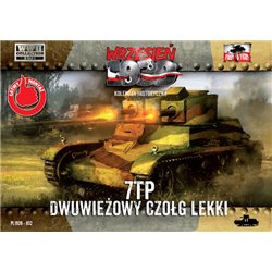 Polish 7TP double turret - 1/72 Plastic model kit