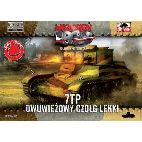 Polish 7TP double turret - 1/72 Plastic model kit