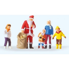Father Christmas with Children Figure
