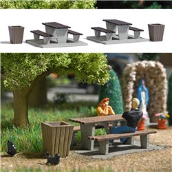 Picnic Area Set (benches, tables, bins etc)