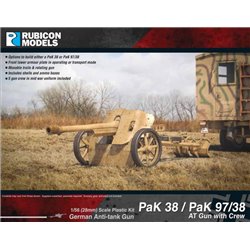 Pak38/Pak 97/38 Anti-tank Gun with Crew - 1:56 scale (28mm) Wargame Plastic Kit