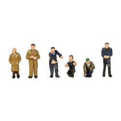 6x Factory Workers & Foreman figures (painted)