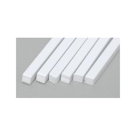 Plastic Strips 0.125in x 0.125in (6) (3.175 mm x 3.175 mm)