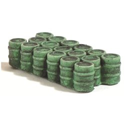 Oil/Chemical Drums, Grouped, Green