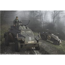 SdKfz 222 / SdKfz 223 Light Armoured Car - 1:56 scale (28mm) Wargame Plastic Kit