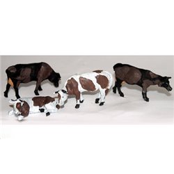 2 assorted cows (O scale 1/43rd) - Unpainted