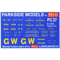 Transfers for ex G.W.R. 'Python' Covered CarriageTruck