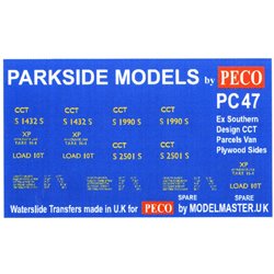Transfers for ex S.R. 'CCT' Parcels Van, Plywood Sides