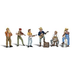 O Scale Jug Band(6) Six Men by Woodland scenics