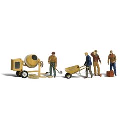 O Scale Masonry Workers(4) Four Men by Woodland scenics