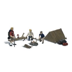 O Scale Campers(3) One Man One Boy One Woman by Woodland Scenics