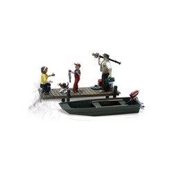 O Scale Family Fishing(3) One Boy One Man One Woman by Woodland scenics