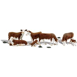 O Scale Hereford Cows by Woodland scenics