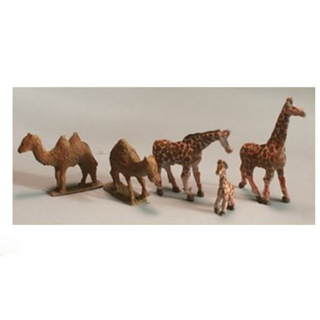 Zoo Giraffe and Camels Animals of the Plain (N Scale 1/144) - Unpainted